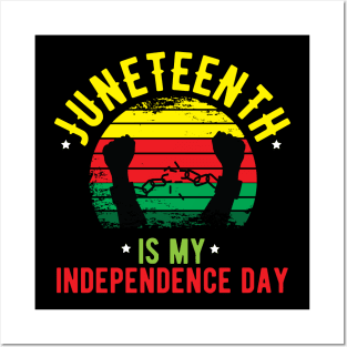 Juneteenth black queen juneteenth flag Posters and Art